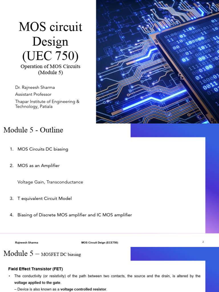 MOSFET Amplifier Design and Biasing | PDF | Mosfet | Field Effect ...