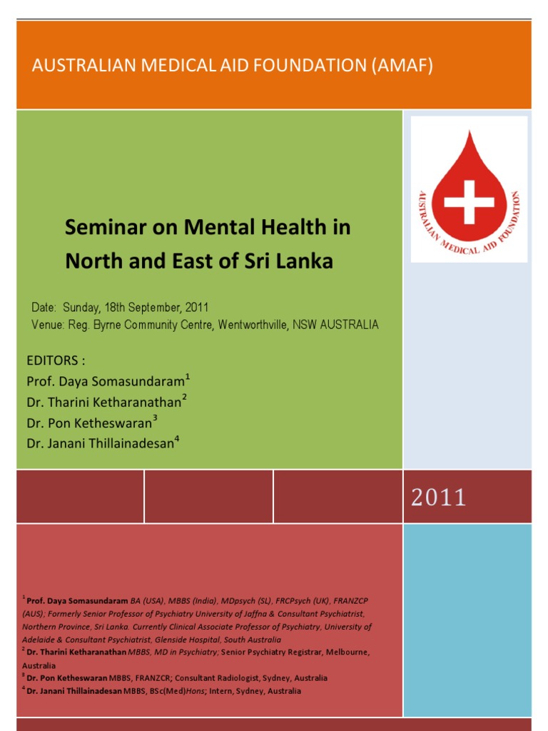 AMAF Seminar On Mental Health in North and East of Sri Lanka PDF