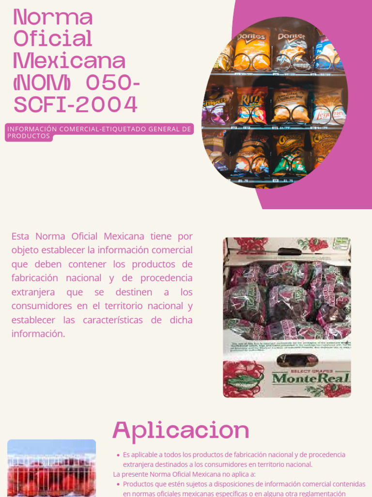 Norma Oficial Mexicana (NOM) 050-SCFI-2004 | PDF
