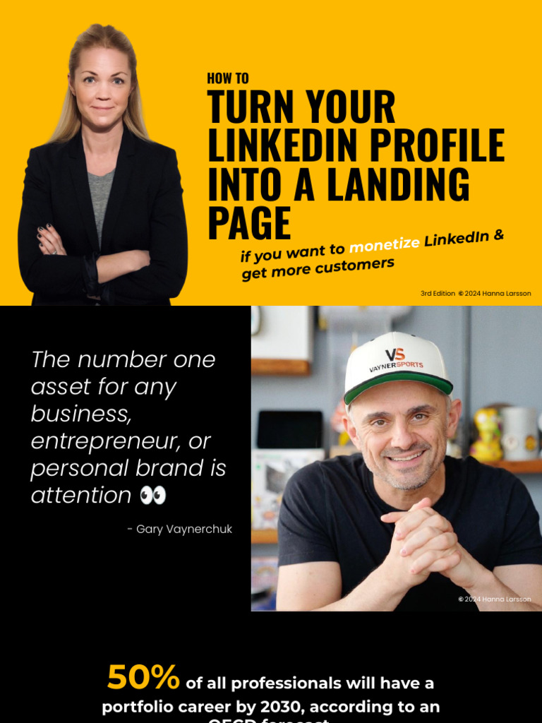 How to turn your linkedin profile into a landing page download free