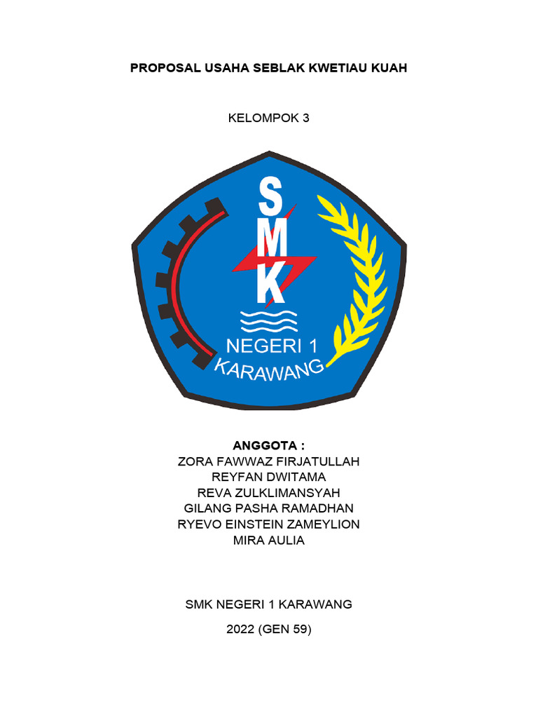 Proposal Usaha Seblak Kwetiau Kuah | PDF