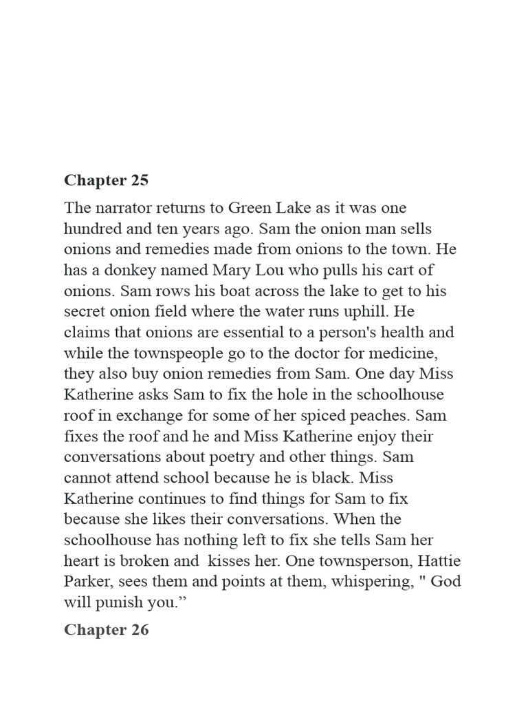 Holes summary chapter 25 29 pdf