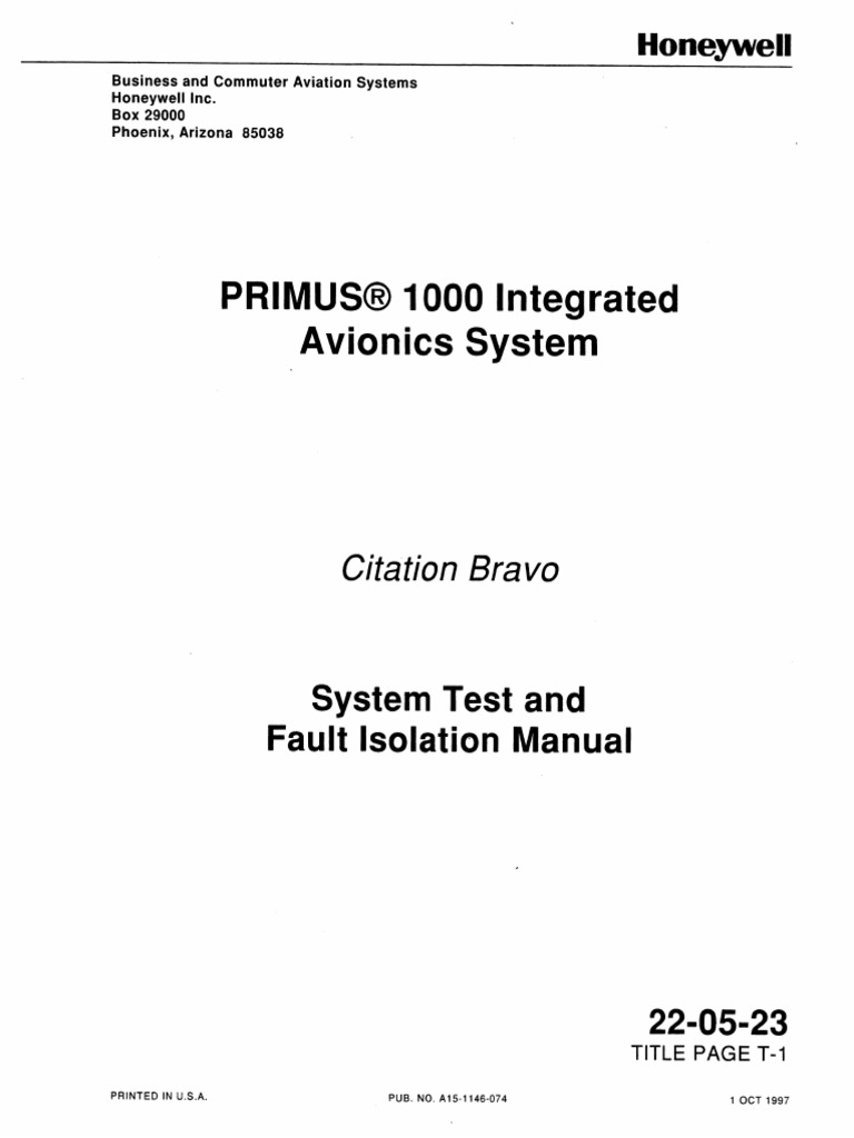 Citation Bravo Fault Isolation Manual | PDF