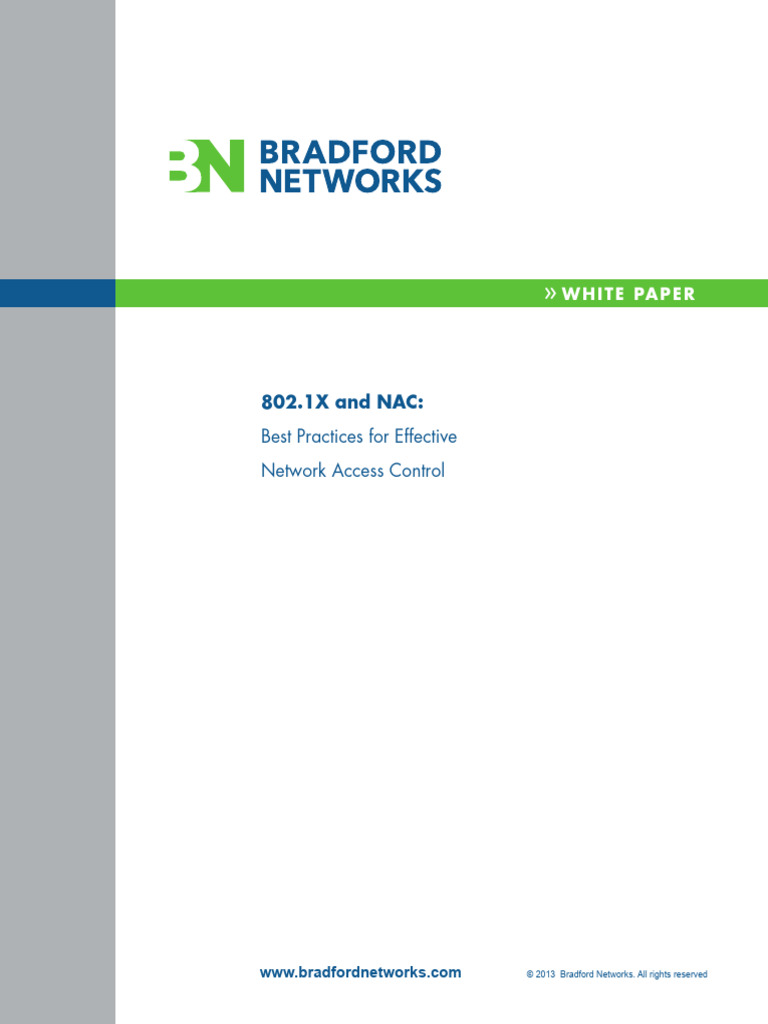 802.1X and NAC Best Practices Guide | PDF | Computer Network | Internet ...