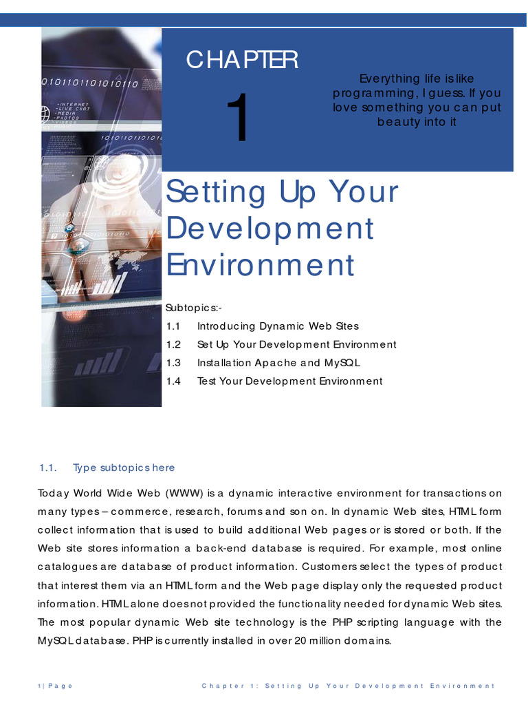 Setting Up PHP & MySQL Environment | PDF | World Wide Web | Internet & Web
