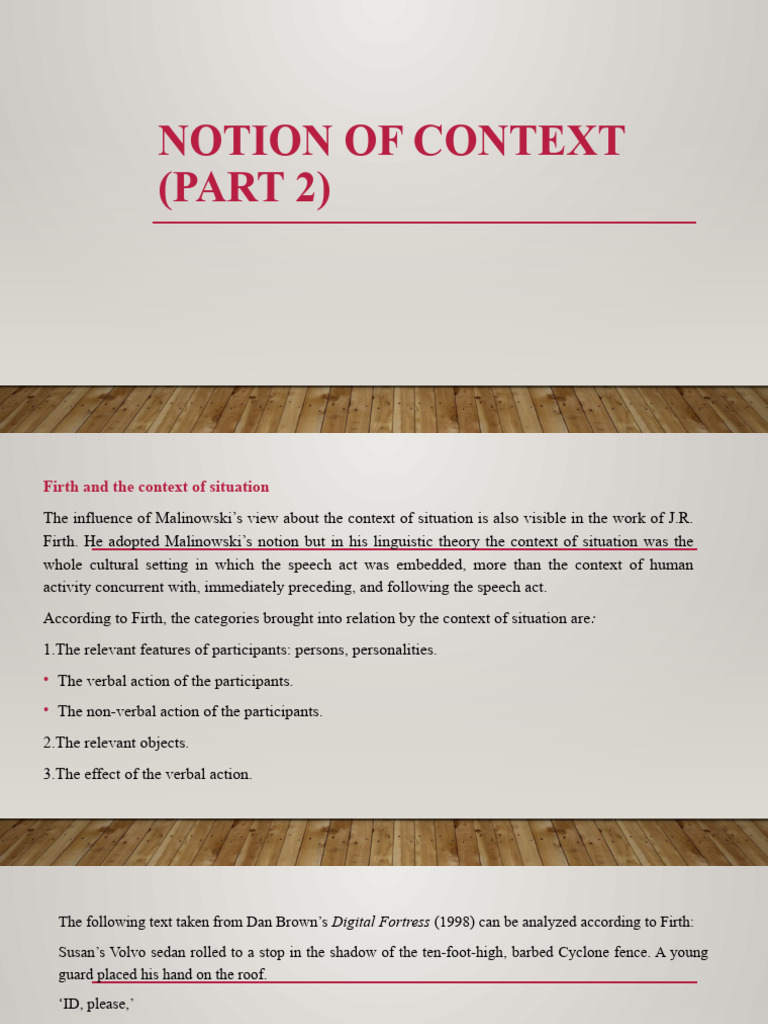 Lecture 8. THE NOTION OF CONTEXT (PART 2) | PDF | English Language ...