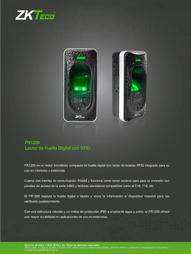 FR1200 Caracteristicas | PDF