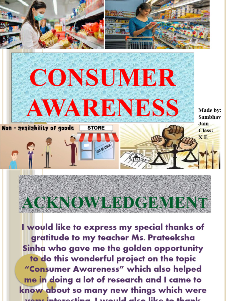 Understanding Consumer Awareness | PDF | Consumer Protection | Goods