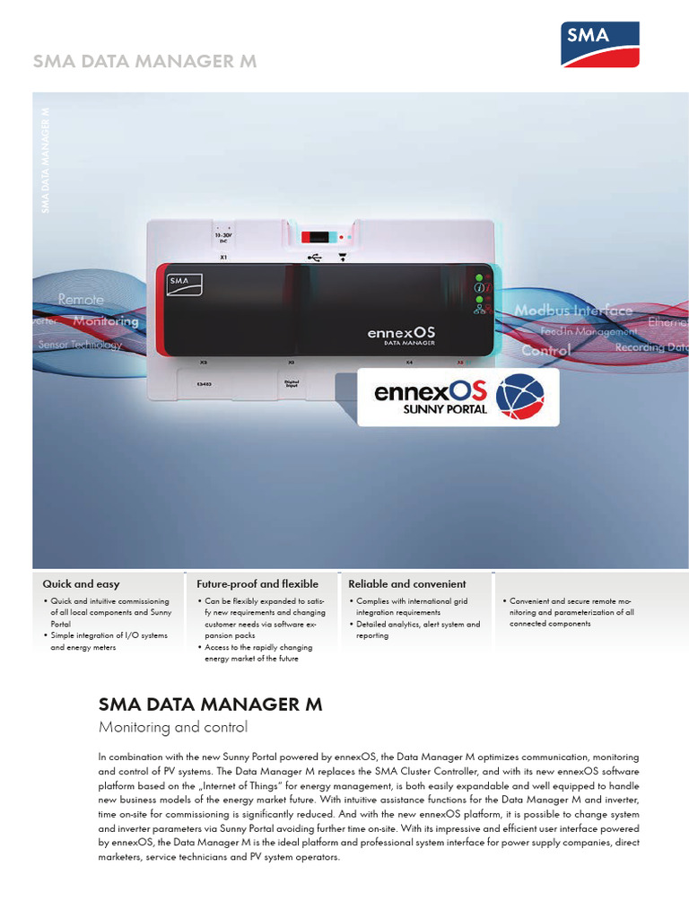 SMA Data Manager M: Future-Proof PV Control | PDF | Power Supply ...