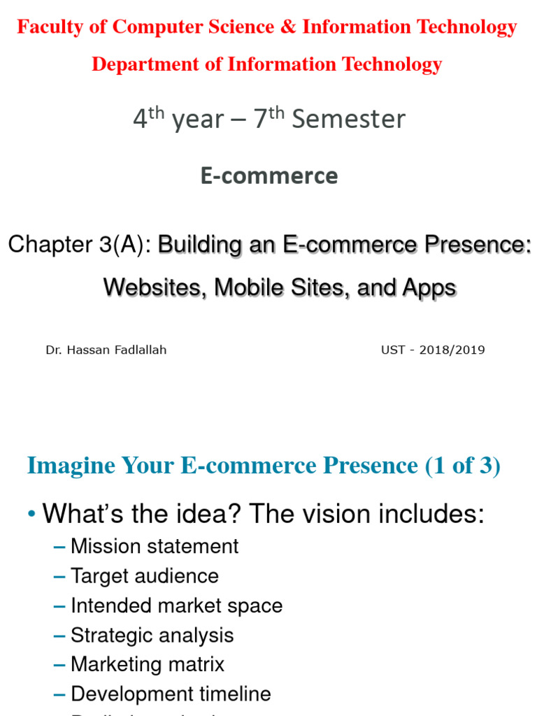 Ch.3A-Building-an-E-commerce-Presence-1 | PDF | System | Databases