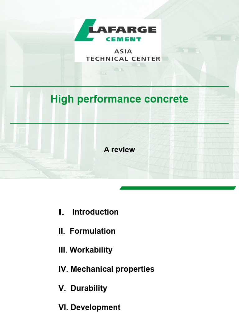 High Performance Concrete Overview | PDF | Concrete | Rheology