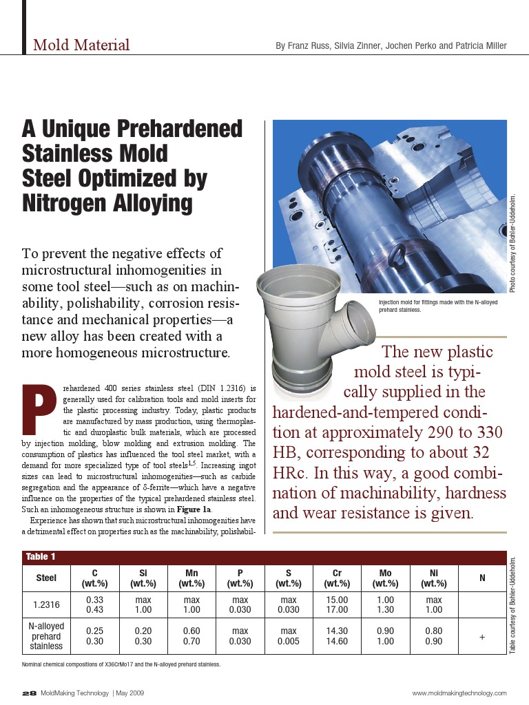 Bohler M303 Extra: Enhanced Mold Steel | PDF | Stainless Steel | Alloy