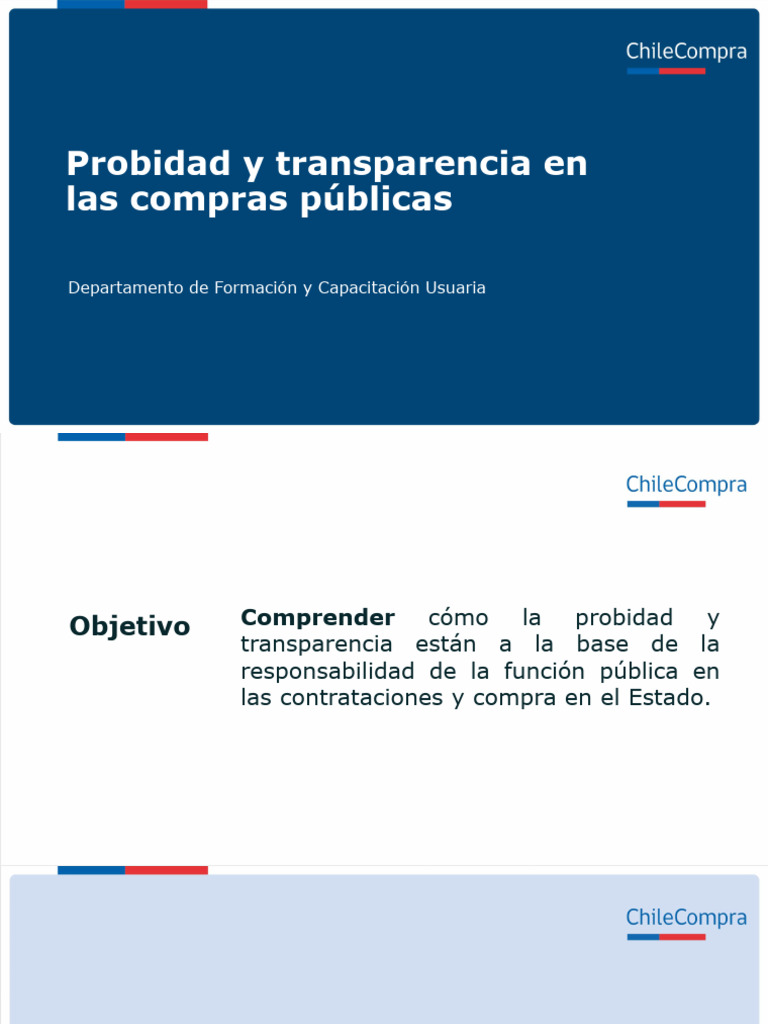 Ppt Probidad Y Transparencia En Las Compras Públicas 2024 Pdf