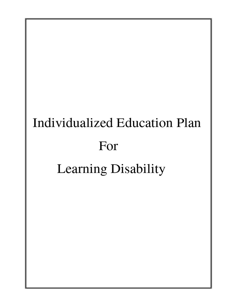 IEP for Learning Disabilities Guide | PDF