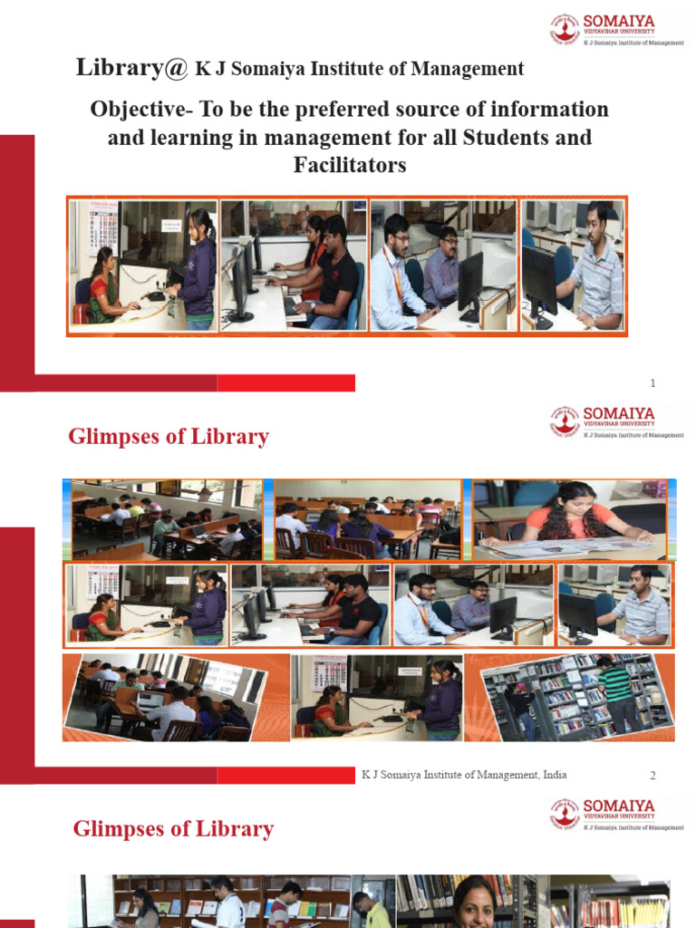K J Somaiya Management Library Guide | PDF | Libraries | Academic Journal