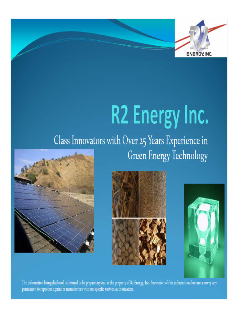 R2 Energy: 25 Years in Green Tech | PDF | Gasification | Municipal ...