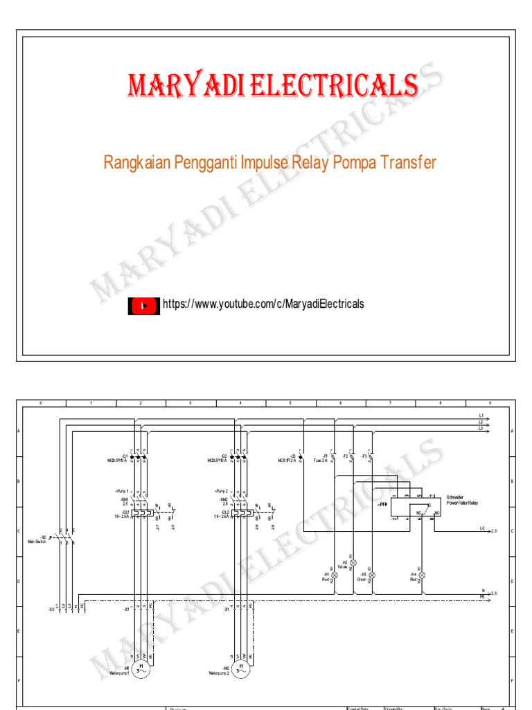 Rangkaian Pengganti Impulse Relay Pompa Transfer | PDF