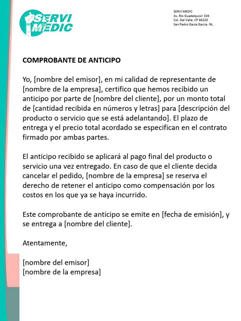 Como llenar Comprobante de pago | PDF