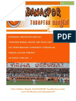 ADANASPOR Taraftar Dergisi | Sayı 1 | ARALIK