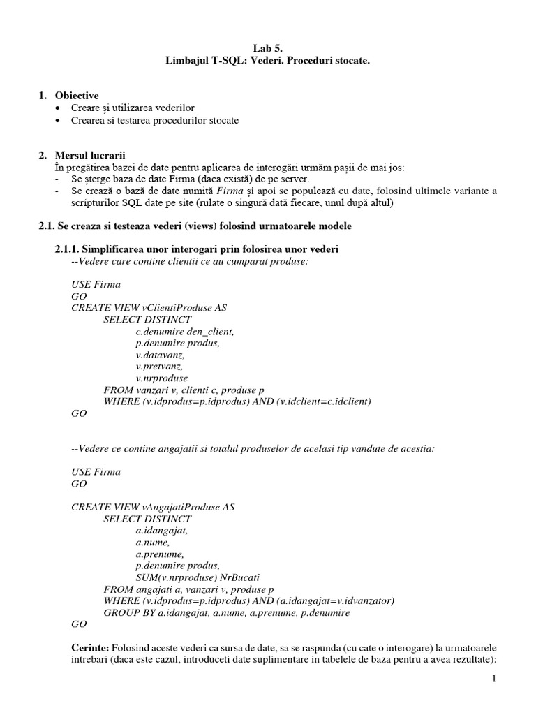 Lab05 BDR 2023-2024 | PDF