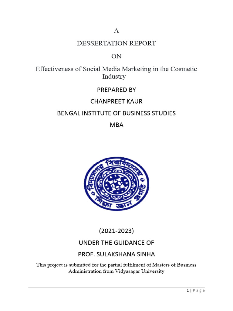 Effectiveness of Social Media Marketing in The Cosmetic Industry | PDF ...