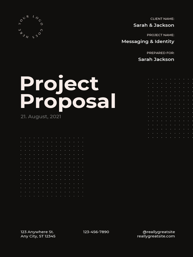 Black & White Modern Design Project Proposal Document | PDF