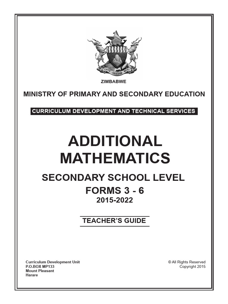 Additional Mathematics - Forms 3-6 | PDF | Probability Distribution ...