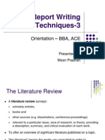 Report Writing Techniques-3: Orientation - Bba, Ace