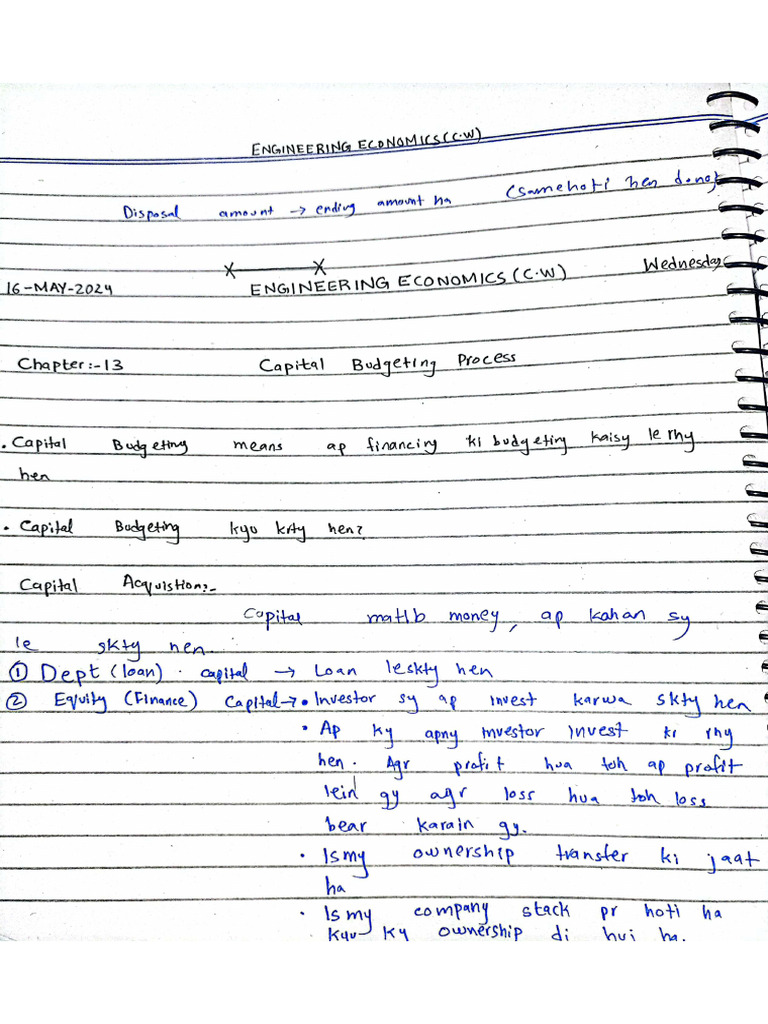 Engineering Economics After Midterm Lecture 1 2 Pdf