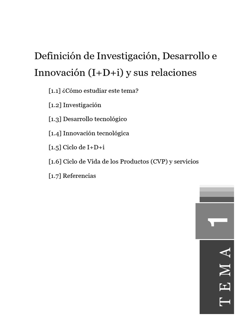 Definición De Investigación Desarrollo E Innovación Pdf Innovación