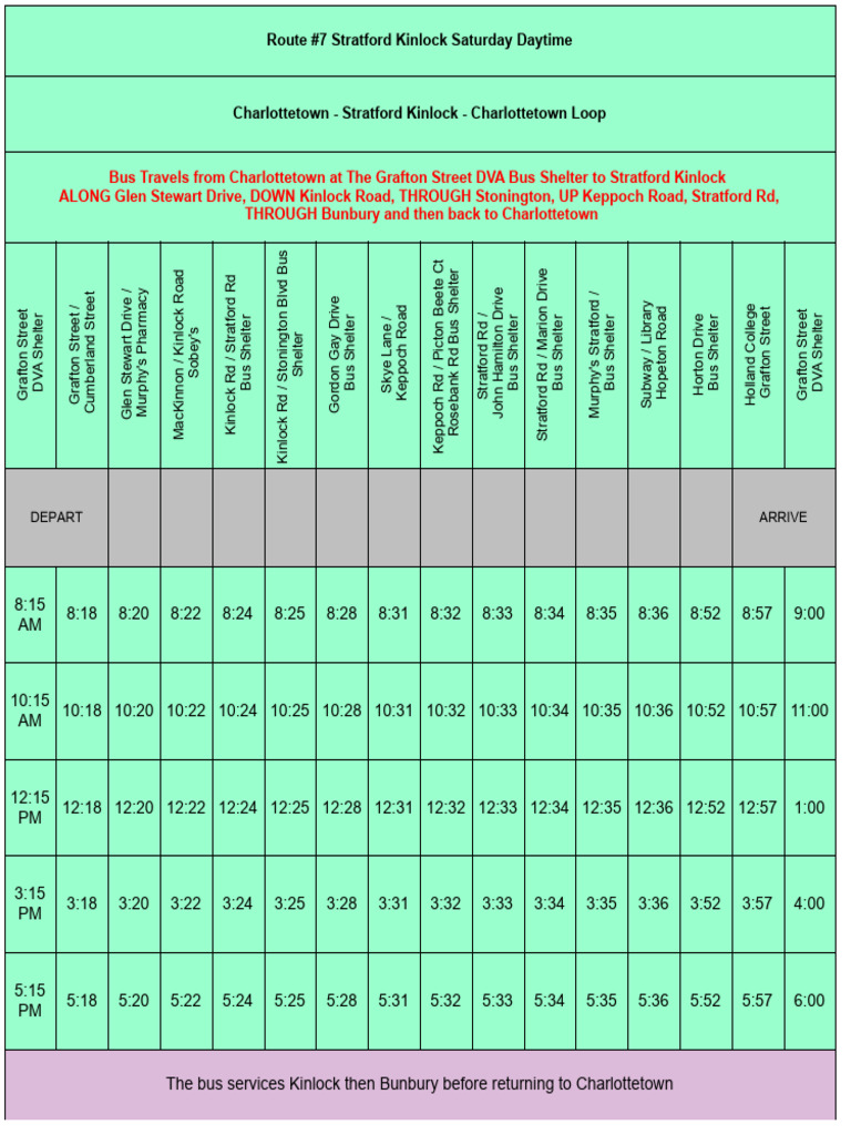 Route 7K (Sat) - Sheet1 | PDF | Bus Transport | Transport