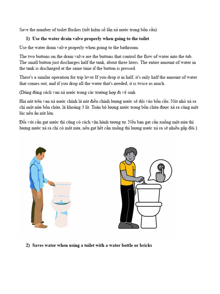 Save the number of toilet flushes PDF