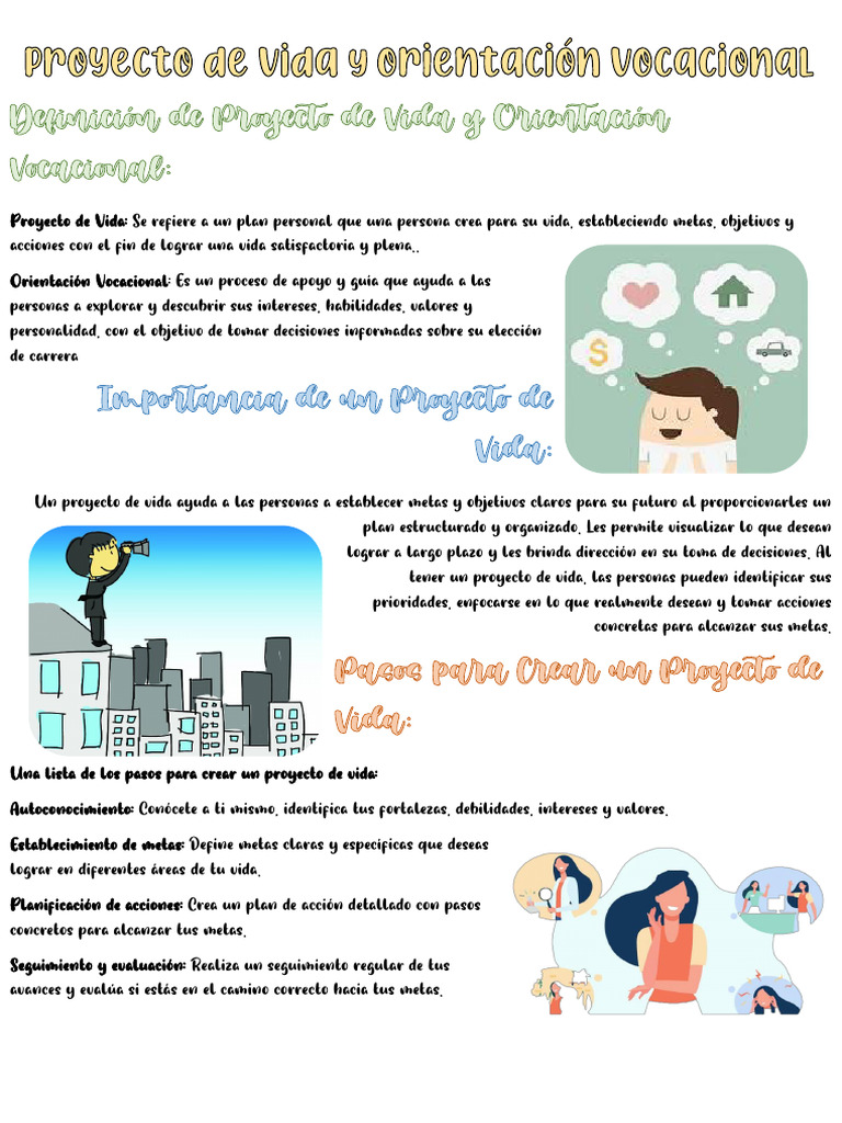 Proyecto de Vida y Orientación Vocacional | PDF | Toma de decisiones ...