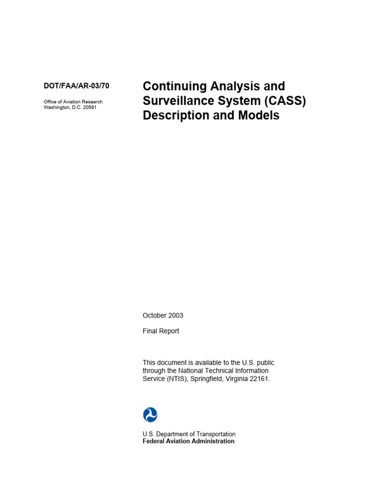 CASS - Continuing Analysys and Surveillance System | PDF | Risk ...