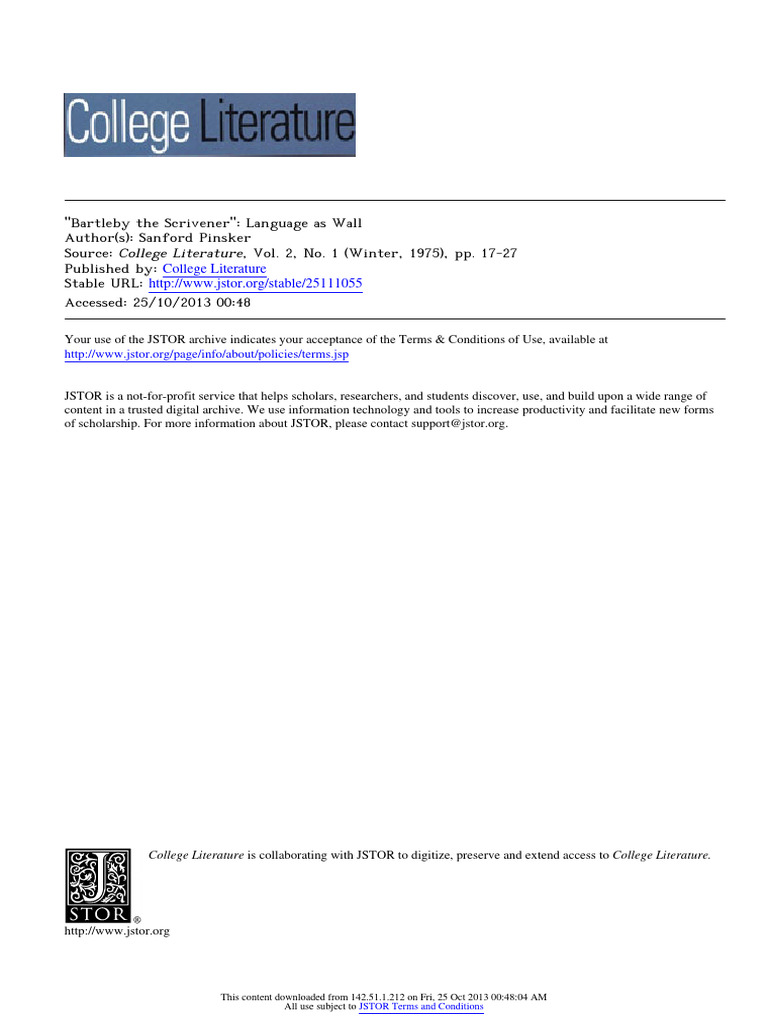 Bartleby 2 | PDF | Bartleby, The Scrivener