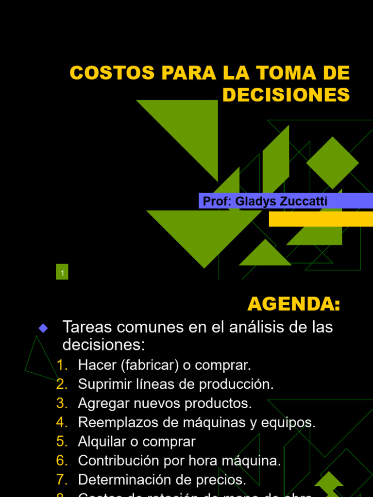 Los Costos para La Toma de Decisiones | PDF | Precios | Presupuesto
