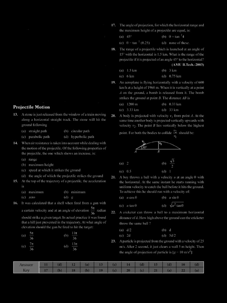 1.projectile Motion 1716275339682 | PDF