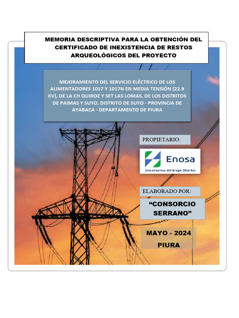 Memoria Descriptiva Cira | PDF | Red eléctrica | Distribución de ...