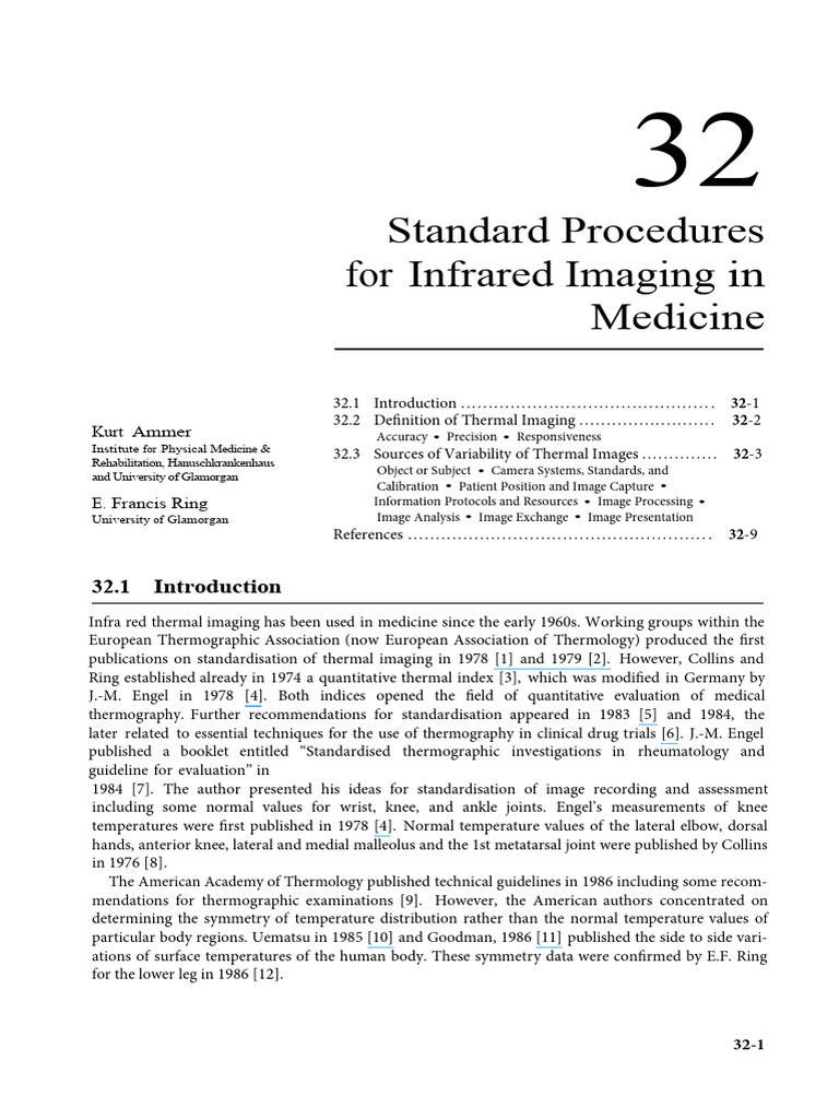 Infrared Imaging Standards in Medicine | PDF