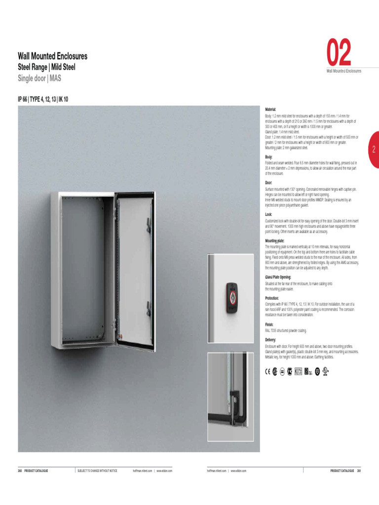 1.HOFFMAN Wall Mounted Enclosures MAS PDF Door Wall