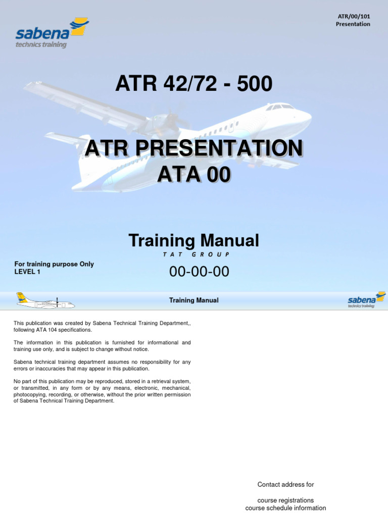 ATR 42/72 Training Manual Overview | PDF | Landing Gear | Aerospace