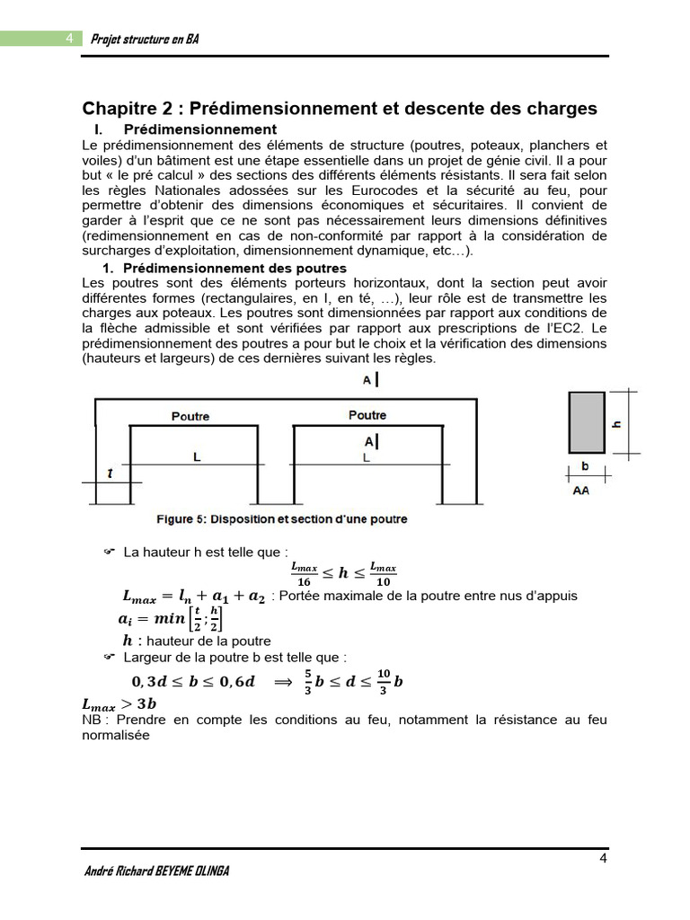 Prédimensionnement des structures en BA | PDF | Escaliers | Béton armé