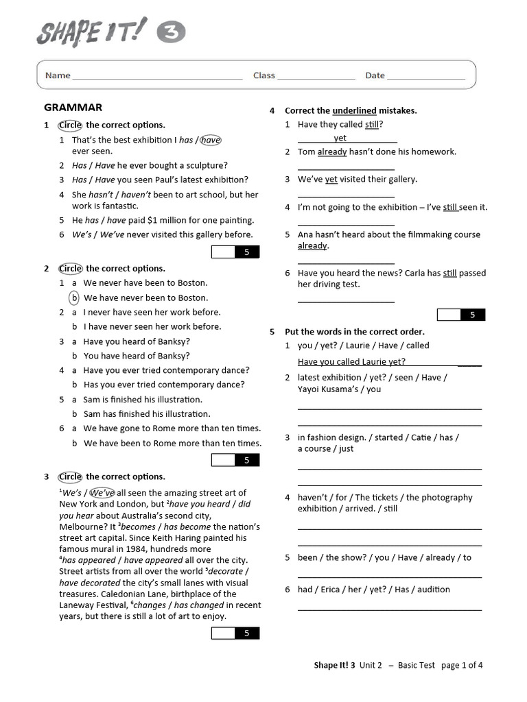 English Basic Test