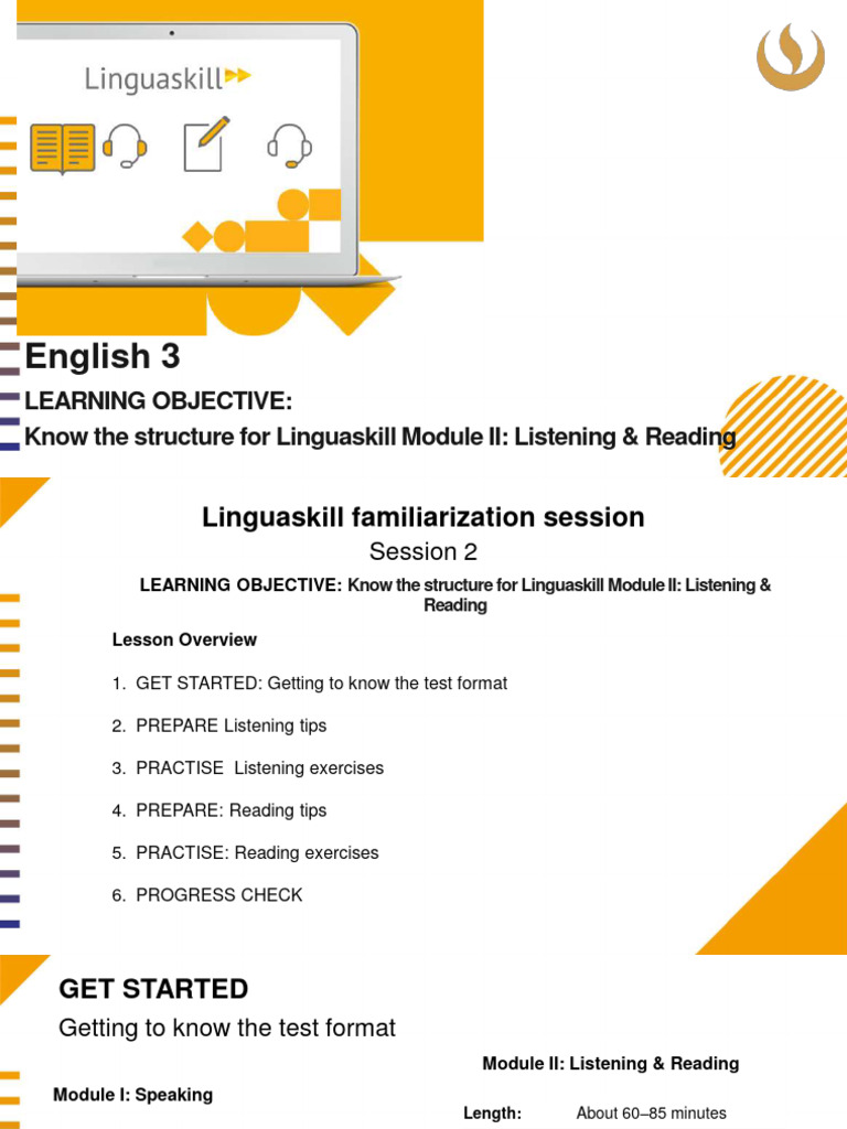 Linguaskill Module II Overview | PDF | Japanese Cuisine | Reading ...