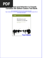Full Recruitment and Selection in Canada Canadian 6Th Edition 