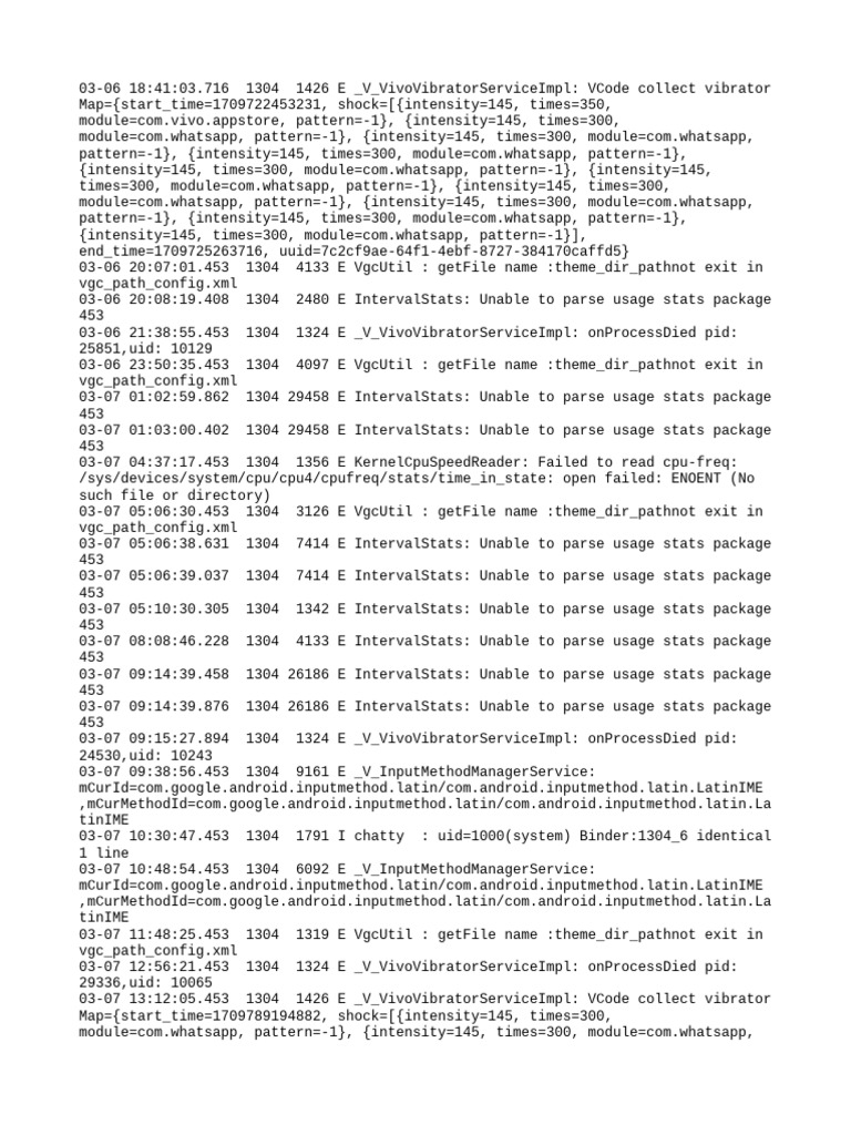 Log | PDF | System Software | Operating System Technology