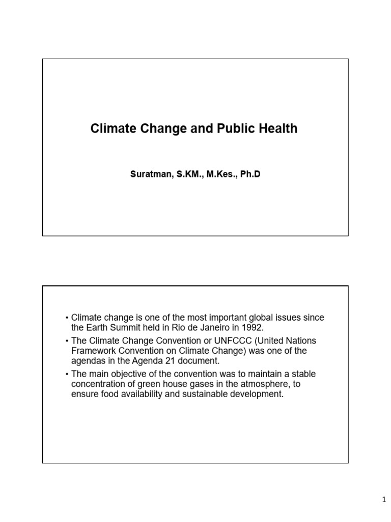 Climate Change and Public Health-Topic 3 | PDF | Natural Disasters ...