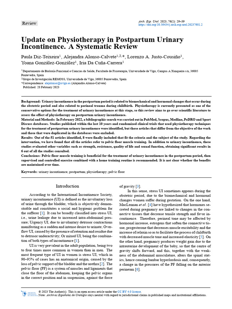 update-on-physiotherapy-in-postpartum-urinary-incontinence-a