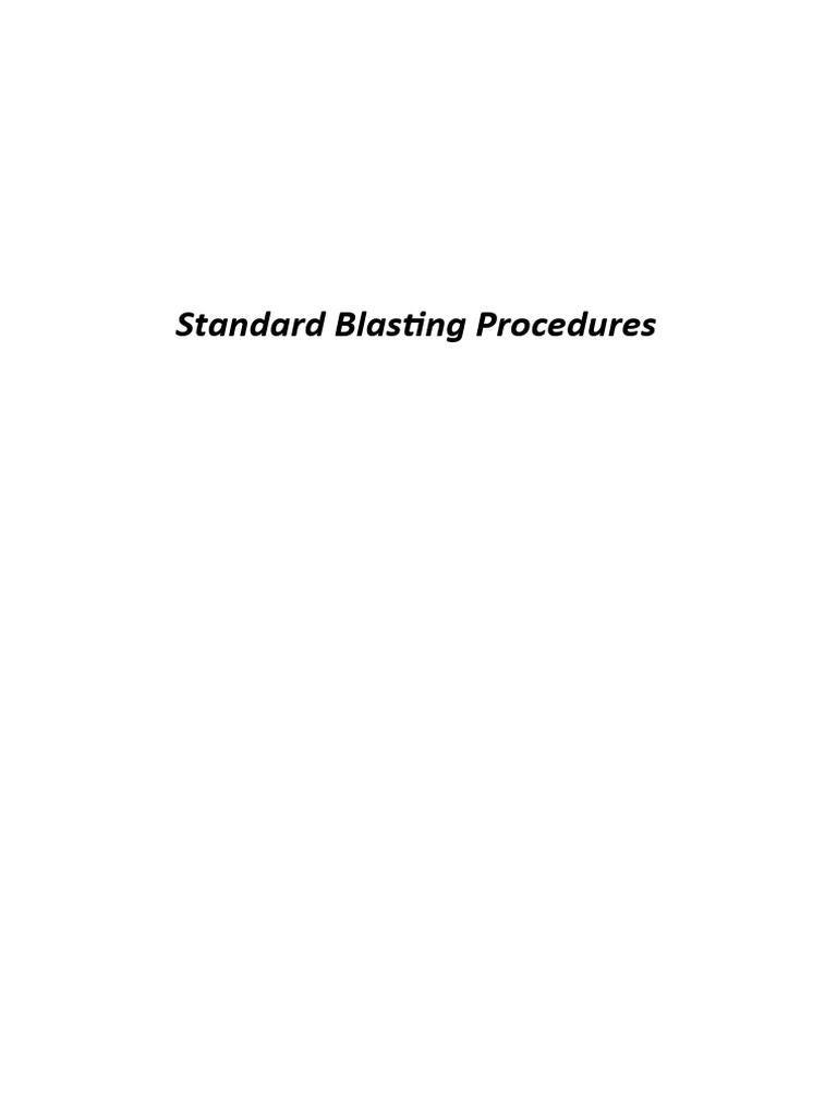 Standard Procedures for Blasting Safety | PDF | Personal Protective ...