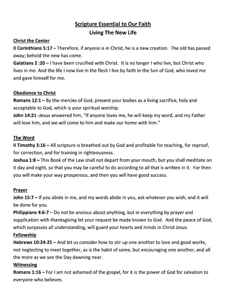 Summer Scriptures | PDF
